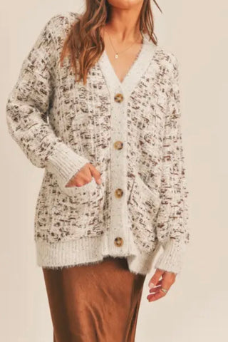 Two Tone Knit Cardigan